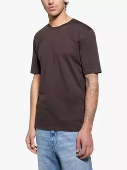 Футболка с коротким рукавом из органического хлопка обычной посадки SISLEY, коричневый