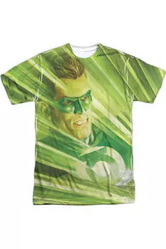 Футболка с коротким рукавом из полиэстера DC Comics Rays Of Light для взрослых Gildan, белый