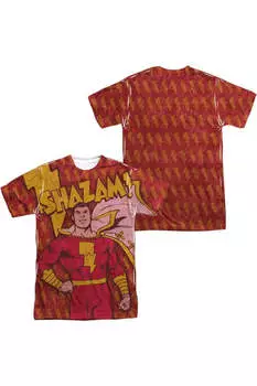 Футболка с коротким рукавом из полиэстера DC Comics Shazam Bolts для взрослых Gildan, белый