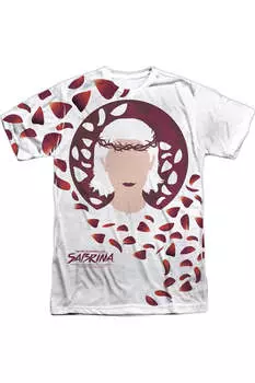 Футболка с коротким рукавом из полиэстера для взрослых «Леденящие душу приключения Сабрины» с изображением тернового венца Gildan, белый