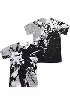 Футболка с коротким рукавом из полиэстера для взрослых с контрастной графикой «Бэтмен против Супермена» (принт спереди/сзади) Gildan, белый