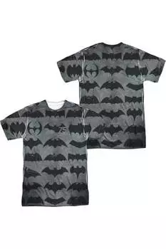 Футболка с коротким рукавом из полиэстера для взрослых с символами Batman 75 (принт спереди/сзади) Gildan, белый