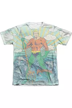 Футболка с коротким рукавом из полиэстера/хлопка DC Comics Sonar для взрослых Gildan, белый