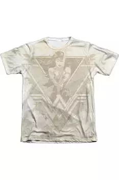 Футболка с коротким рукавом из полиэстера/хлопка для взрослых с изображением греческой богини «Бэтмен против Супермена» Gildan, белый