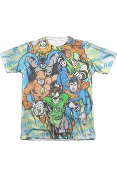 Футболка с коротким рукавом из полиэстера/хлопка для взрослых DC Comics Follow The Leader Gildan, белый