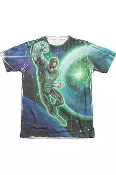 Футболка с коротким рукавом из полиэстера/хлопка DC Comics Gl In Space для взрослых Gildan, белый