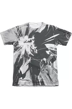 Футболка с коротким рукавом из полиэстера/хлопка с контрастной графикой для взрослых «Бэтмен против Супермена» Gildan, белый