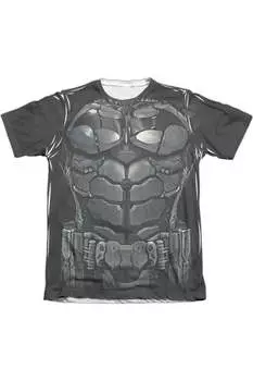 Футболка с коротким рукавом из полиэстера/хлопка для взрослых Batman Arkham Knight Uniform Gildan, белый