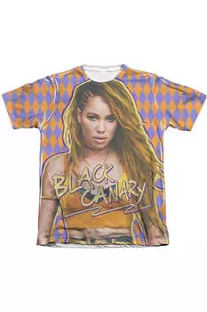 Футболка с коротким рукавом из полиэстера/хлопка для взрослых «Хищные птицы Черная канарейка» Gildan