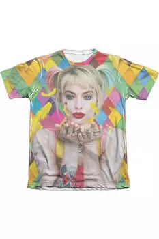 Футболка с коротким рукавом из полиэстера/хлопка для взрослых с изображением перьев хищных птиц Gildan, белый