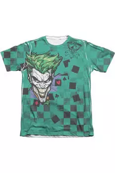 Футболка с коротким рукавом из полиэстера/хлопка с изображением клоуна Бэтмена в коробке для взрослых Gildan, белый