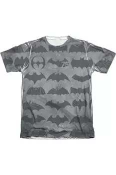 Футболка с коротким рукавом из полиэстера/хлопка для взрослых с символами Batman 75 Gildan, белый