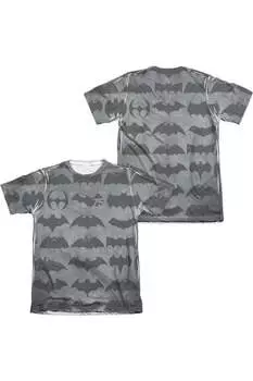 Футболка с коротким рукавом из полиэстера/хлопка для взрослых с символами Batman 75 (принт спереди/сзади) Gildan, белый