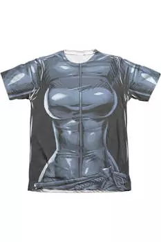 Футболка с коротким рукавом из полиэстера/хлопка для взрослых в форме женщины-кошки Бэтмена Gildan, белый