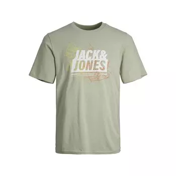 Футболка с коротким рукавом Jack & Jones 12257908 Map Summer Logo, зеленый