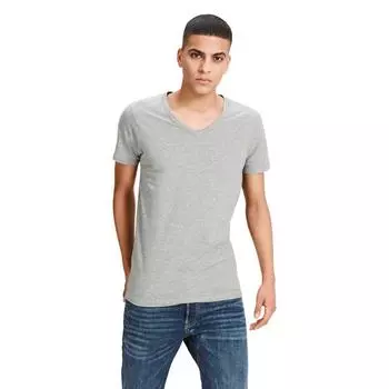 Футболка с коротким рукавом Jack & Jones Basic V-Neck, серый
