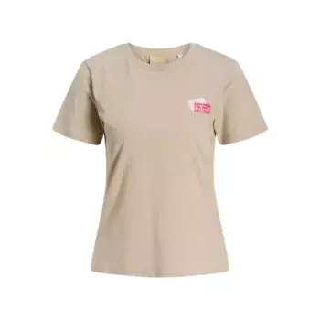 Футболка с коротким рукавом Jack & Jones Carly Regular Fit JJXX, бежевый