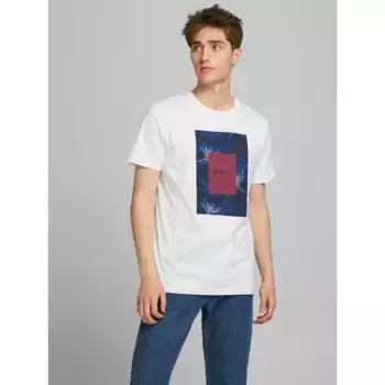 Футболка с коротким рукавом Jack & Jones Florall Print, белый
