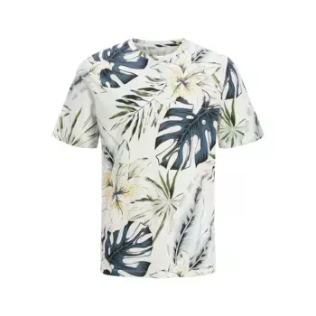 Футболка с коротким рукавом Jack & Jones Hawaii Aop, белый