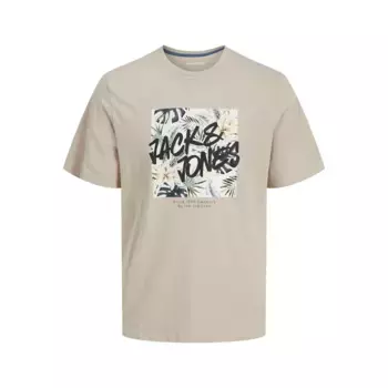 Футболка с коротким рукавом Jack & Jones Hawaii Shape, бежевый