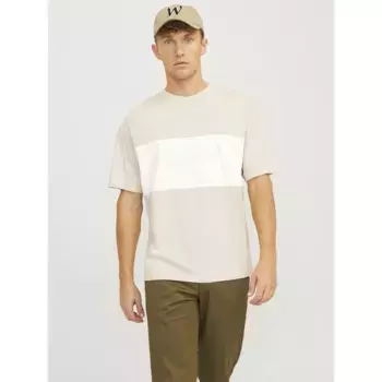 Футболка с коротким рукавом Jack & Jones Legacy Blocking, бежевый
