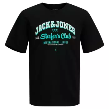 Футболка с коротким рукавом Jack & Jones Logo Plus, черный