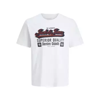 Футболка с коротким рукавом Jack & Jones Logo 2Col Plus Size, белый