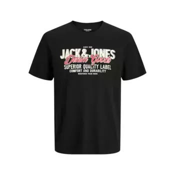 Футболка с коротким рукавом Jack & Jones Logo 2Col Plus Size, черный