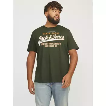 Футболка с коротким рукавом Jack & Jones Logo Plus, зеленый