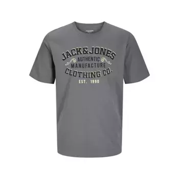 Футболка с коротким рукавом Jack & Jones Logo Plus, серый