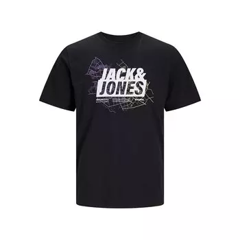 Футболка с коротким рукавом Jack & Jones Map Logo, синий