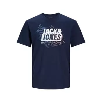Футболка с коротким рукавом Jack & Jones Map Logo, синий