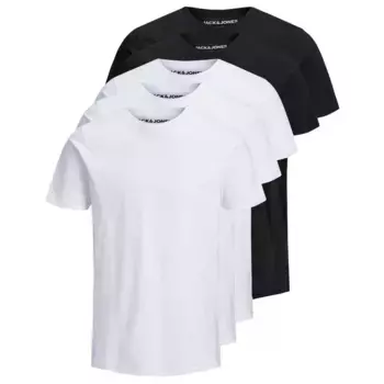 Футболка с коротким рукавом Jack & Jones Organic Basic 5 Pack, белый
