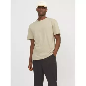 Футболка с коротким рукавом Jack & Jones Soft Linen, бежевый