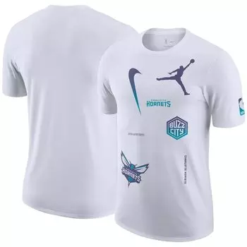 Футболка с коротким рукавом Jordan Brand Charlotte Hornets, белый