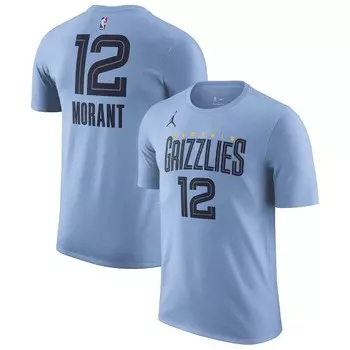 Футболка с коротким рукавом Jordan Brand Memphis Grizzlies, синий