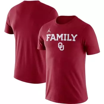 Футболка с коротким рукавом Jordan Brand Oklahoma Sooners, малиновый