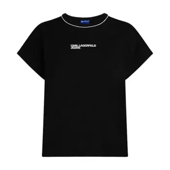 Футболка с коротким рукавом Karl Lagerfeld Drapey Logo, черный