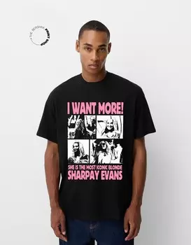 Футболка с коротким рукавом «классный мюзикл» Bershka, черный