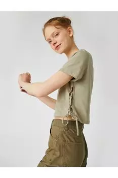 Футболка с коротким рукавом Koton, хаки