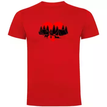 Футболка с коротким рукавом Kruskis Camping Dogs, красный