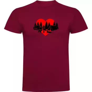 Футболка с коротким рукавом Kruskis Camping Dogs, красный