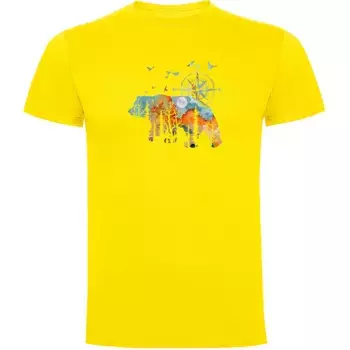 Футболка с коротким рукавом Kruskis Compass Bear, желтый