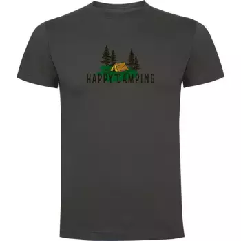 Футболка с коротким рукавом Kruskis Happy Camping, серый