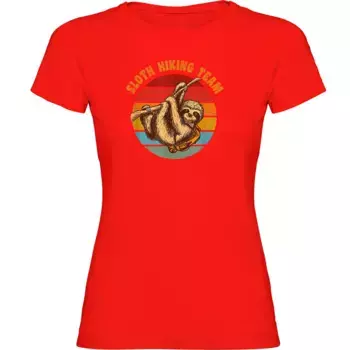Футболка с коротким рукавом Kruskis Sloth Hiking Team, красный
