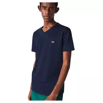 Футболка с коротким рукавом Lacoste V-Neck Pima Cotton, синий