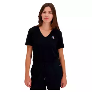 Футболка с коротким рукавом Le Coq Sportif Ess Col V N°1, черный