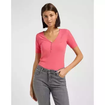 Футболка с коротким рукавом Lee Henley, розовый