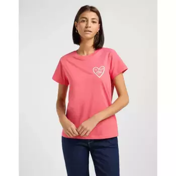 Футболка с коротким рукавом Lee Small Logo, розовый
