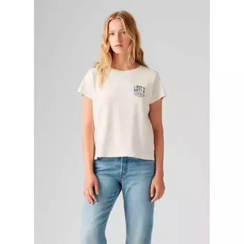 Футболка с коротким рукавом Levi's Graphic Boxy, бежевый
